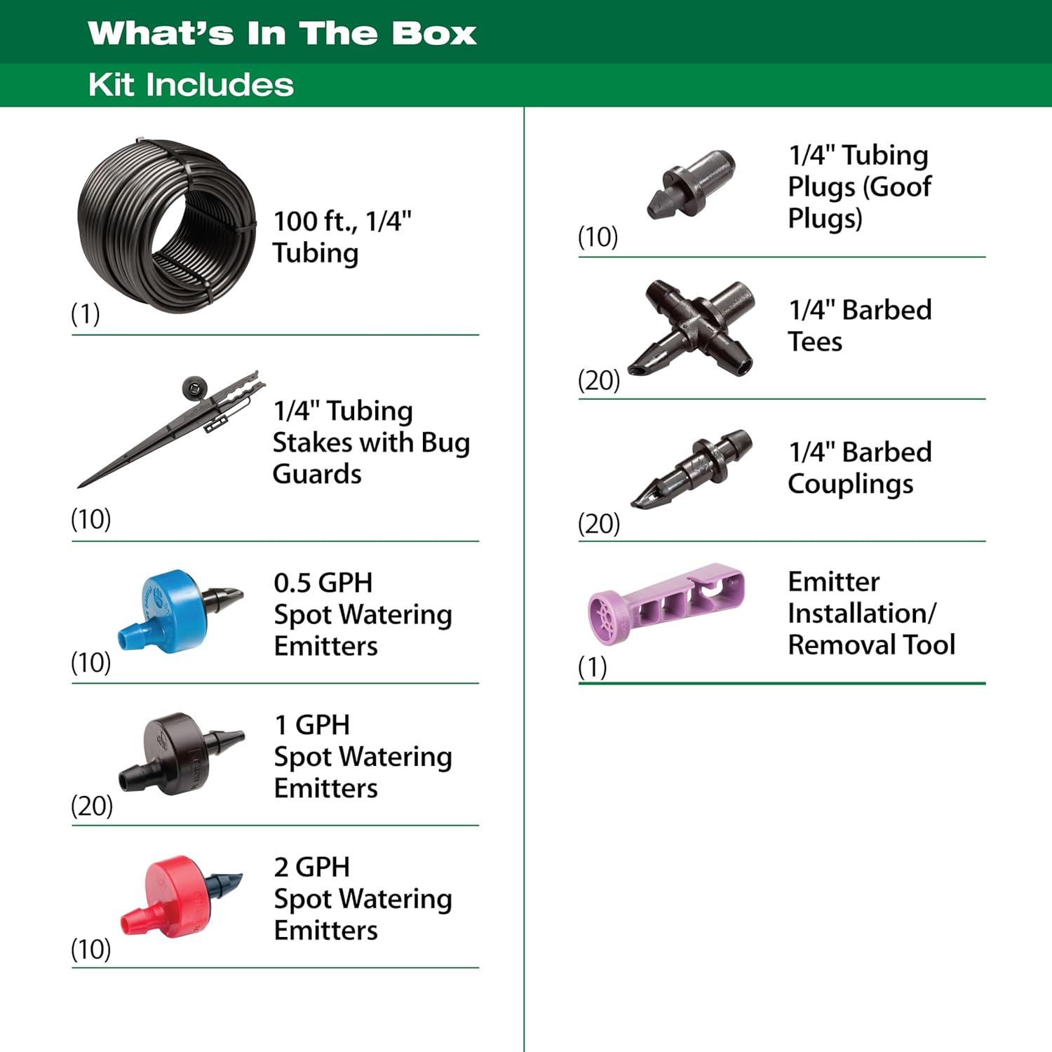 Rain Bird DRIPKITBAG Drip Irrigation Repair and Expansion Kit
